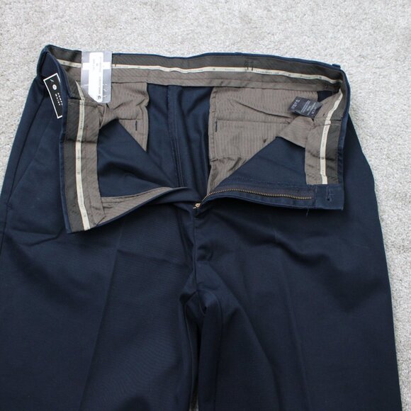 Haggar Chino Pants NWT Mens 34x29 Blue Work 2 Weekend Flat Front Comfort Waist - Picture 11 of 14